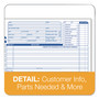 TOPS Auto Repair Four-Part Order Form, Four-Part Carbonless, 11 x 8.5, 50 Forms Total