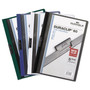 Durable DuraClip Report Cover, Clip Fastener, 8.5 x 11, Clear/Dark Blue, 25/Box