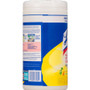 LYSOL Brand Disinfecting Wipes, 1-Ply, 7 x 7.25, Lemon and Lime Blossom, White, 80 Wipes/Canister, 6 Canisters/Carton