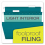 Pendaflex Colored Reinforced Hanging Folders, Letter Size, 1/5-Cut Tabs, Teal, 25/Box
