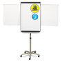 Quartet Prestige 2 Mobile Presentation Easel with Extendable Easel Pad Arms, 36" x 24", White Surface, Black/Gray Metal/Plastic Frame