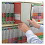 Smead End Tab Pressboard Classification Folder, Eight SafeSHIELD Fasteners, 3" Expansion, 3 Dividers, Letter Size, Gray-Green,10/BX
