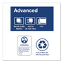 Tork Advanced Dinner Napkins, 2-Ply, 15" x 17", 1/8 Fold, White, 100/PK, 28 PK/CT
