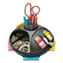 3M Rotary Self-Stick Notes Dispenser, 14 Compartments, Plastic, 10" Diameter x 6"h, Black (MMMC91) View Product Image