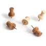 U Brands Fashion Push Pins, Wood, Assorted, 0.38", 100/Pack