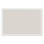 U Brands Linen Bulletin Board - 20" Board Height x 30" Board Width - Tan Cork Surface - Self-healing, Durable, Mounting System - White Wood Frame
