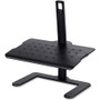 Safco Adjustable-Height Footrest - 3.50" to 16" Adjustable Height - Black