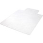 Lorell Wide Lip Chairmat - Hard Floor, Wood Floor, Vinyl Floor, Tile Floor - 53" Length x 45" Width x 0.095" Thickness - Lip Size 12" Length x 25" Width - Vinyl - Clear