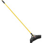 Rubbermaid Commercial Maximizer Push-to-Center Broom, Poly Bristles, 18 x 58.13, Steel Handle, Yellow/Black