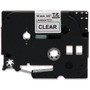 Brother P-Touch TZe Standard Adhesive Laminated Labeling Tape, 0.7" x 26.2 ft, Black on Clear