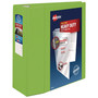 Avery Heavy-Duty View Binder with DuraHinge and Locking One Touch EZD Rings, 3 Rings, 5" Capacity, 11 x 8.5, Chartreuse