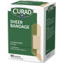 Curad Sheer Bandage Strips - - 0.75" Width x 3" Length - Sheer, Clear - Fabric