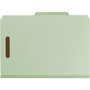 Smead Recycled Pressboard Classification Folders, 2" Expansion, 1 Divider, 4 Fasteners, Legal Size, Gray-Green, 10/Box