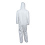 KleenGuard A40 Elastic-Cuff and Ankles Hooded Coveralls, X-Large, White, 25/Carton (KCC44324) View Product Image