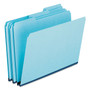 Pendaflex 1/3 Tab Cut Legal Recycled Top Tab File Folder - 8 1/2" x 14" - 1" Expansion - Top Tab Location - Assorted Tab Position - 25 pt.