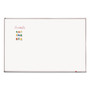 Quartet Whiteboard - 48" (4 ft) Width x 72" (6 ft) Height - White Melamine Surface - Silver Aluminum Frame - Horizontal