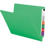 Smead Shelf-Master Reinforced End Tab Colored Folders, Straight Tabs, Letter Size, 0.75" Expansion, Green, 100/Box