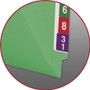 Smead Shelf-Master Reinforced End Tab Colored Folders, Straight Tabs, Letter Size, 0.75" Expansion, Green, 100/Box