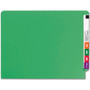Smead Shelf-Master Reinforced End Tab Colored Folders, Straight Tabs, Letter Size, 0.75" Expansion, Green, 100/Box