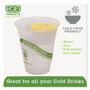 Eco-Products GreenStripe Renewable and Compostable Cold Cups, 12 oz, Plastic, Clear, 50/Pack, 20 Packs/Carton