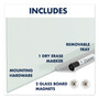 Quartet InvisaMount Magnetic Glass Marker Board, 39" x 22", White Surface