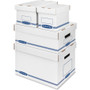 Bankers Box Organizer Storage Boxes, X-Large, 12.75" x 16.5" x 10.5", White/Blue, 12/Carton