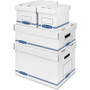 Bankers Box Organizer Storage Boxes, X-Large, 12.75" x 16.5" x 10.5", White/Blue, 12/Carton (FEL4662401) View Product Image