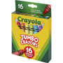 Crayola Jumbo Crayons, Assorted, 16/Box