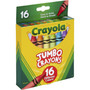 Crayola Jumbo Crayons, Assorted, 16/Box