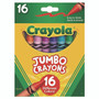 Crayola Jumbo Crayons, Assorted, 16/Box