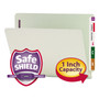 Smead End Tab Pressboard Classification Folders, Two SafeSHIELD Coated Fasteners, 1" Expansion, Letter Size, Gray-Green, 25/Box