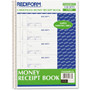 Rediform Spiralbound Unnumbered Money Receipt Book, Three-Part Carbonless, 7 x 2.75, 4 Forms/Sheet, 120 Forms Total