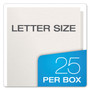 Oxford Twin-Pocket Folders with 3 Fasteners, 0.5" Capacity, 11 x 8.5, White, 25/Box