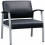 Lorell Healthcare Reception Big & Tall Antimicrobial Guest Chair - Vinyl Seat Material - Vinyl Back Material - Powder Coated Silver Frame Color - Steel Frame Material - Four-legged Base