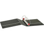 Cardinal XtraLife ClearVue Non-Stick Slant-D Ring Binder, 3 Rings, 3" Capacity, 11 x 8.5, Black