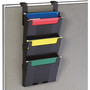 Deflecto Partition Pocket System - 3 Pocket(s) - 25" Height x 12.62" Width x 3.87" Depth - Black