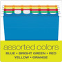 Pendaflex Ready-Tab Extra Capacity Reinforced Colored Hanging Folders, Legal Size, 1/6-Cut Tabs, Assorted Colors, 20/Box