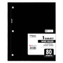 Mead Wireless Neatbook Notebook, 1-Subject, Wide/Legal Rule, Randomly Assorted Cover Color, (80) 10.5 x 8 Sheets