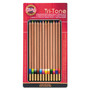 Koh-I-Noor Tri-Tone Color Pencils, 3.8 mm, Assorted Tri-Tone Lead Colors, Tan Barrel, Dozen (KOHFA33TIN12BC) View Product Image