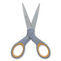 Westcott Titanium Bonded Scissors, 5" and 7" Long, 2.25" and 3.5" Cut Lengths, Gray/Yellow Straight Handles, 2/Pack (ACM13824) View Product Image