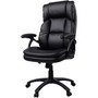 Lorell Leather Hi-Back Chair, 27"x32"x44-1/2", BK (LLR59535) View Product Image