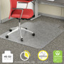 deflecto EconoMat Occasional Use Chair Mat for Low Pile Carpet, 45 x 53, Wide Lipped, Clear