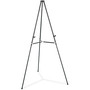 Quartet Lightweight Telescoping Tripod Easel, Adjusts 38" to 66" High, Aluminum, Black (QRT51E) View Product Image