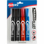 Avery Marks A Lot Permanent Markers - Regular Chisel Marker Point - Black, Blue, Red Ink - Black, Blue, Red Barrel