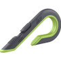 slice Box Cutters, Double Sided, Replaceable, 1.29" Stainless Steel Blade, 7" Nylon Handle, Gray/Green