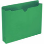 Smead Colored Straight Tab Cut Letter Recycled File Jacket - 8 1/2" x 11" - 2" Expansion - 11 pt. - 2 Plys - Green