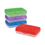 Storex Pencil Box, 8.38 x 5.63 x 2.5, Randomly Assorted Colors