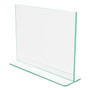 deflecto Superior Image Premium Green Edge Sign Holders, 11 x 8.5 Insert, Clear/Green (DEF5991890) View Product Image