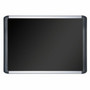 MasterVision MVI SoftTouch Deluxe Bulletin Board - 23.62" Board Height x 35.43" Board Width - Black Foam Surface - Smooth - Black Aluminum Frame