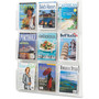 Safco Reveal Clear Literature Displays, 9 Compartments, 30w x 2d x 36.75h, Clear